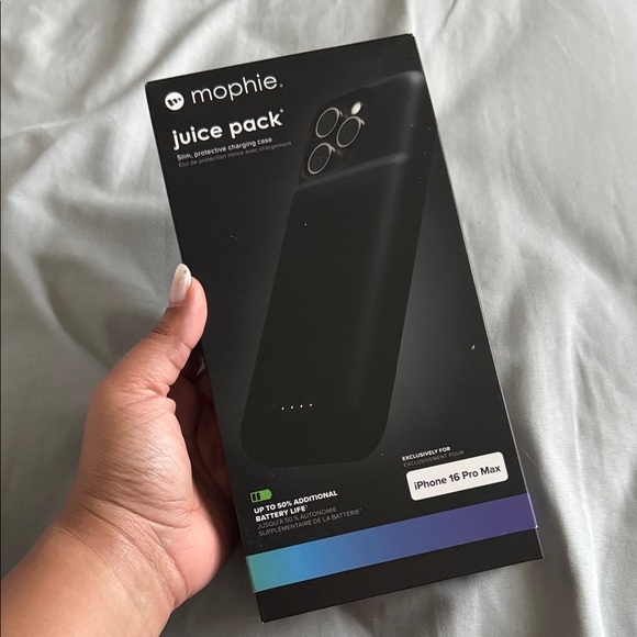 Mophie Charging Case for iPhone 16 Pro Max - Black - Picture 1 of 4